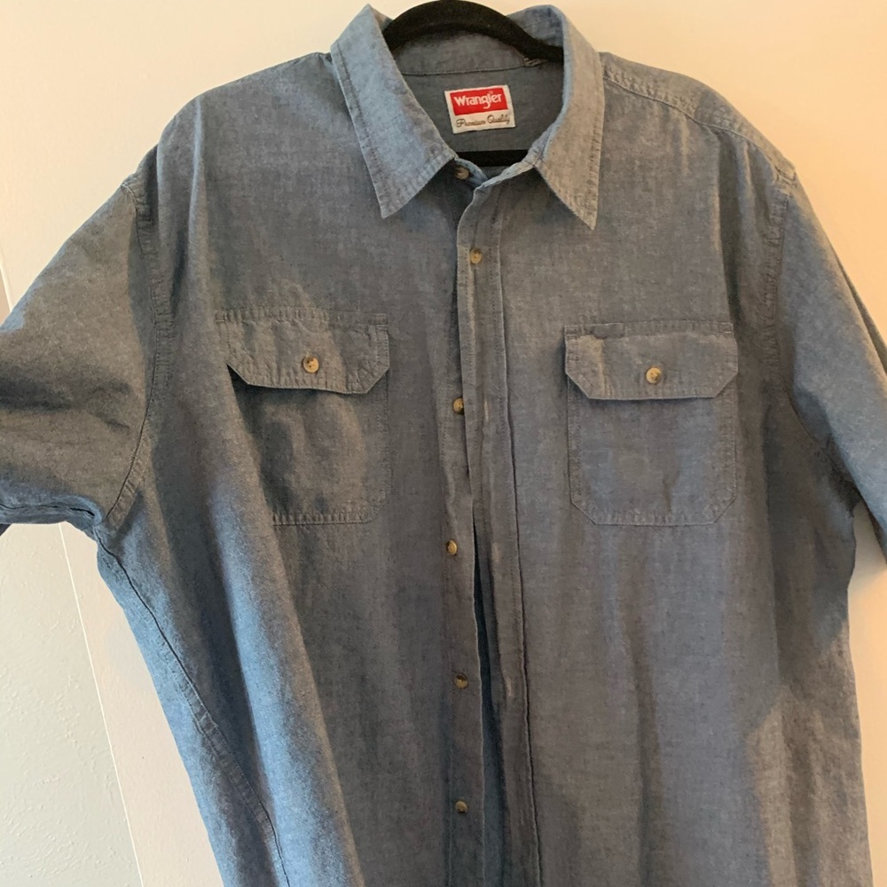 Wrangler XXL short sleeve blue shirt